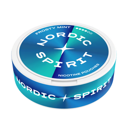 Nordic Spirit Frosty Mint X-Strong Slim nikotinové sáčky 10,5 mg s výraznou mátovou chutí, mentolem a chladivým profilem