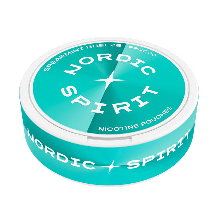 Nordic Spirit Spearmint Breeze Regular Slim nikotinové sáčky 5,6 mg s jemnou mátovou spearmint chutí, balení 20 sáčků