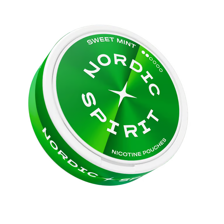 Mátové nikotinové sáčky Nordic Spirit Sweet Mint Regular 5,6 mg ve Slim formátu, síla Regular a balení 20 sáčků