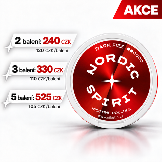 Nordic Spirit Dark Fizz nikotinové sáčky se 2 body síly – akce na více balení