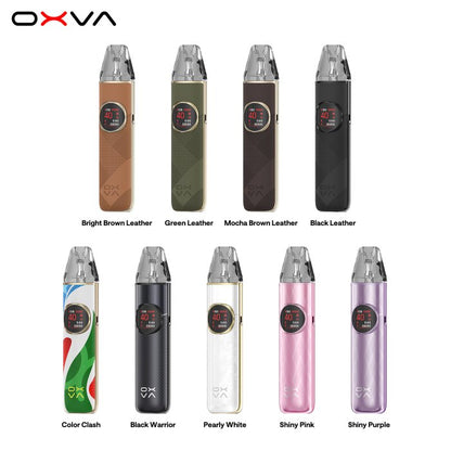 OXVA NeXLIM 2 otevřený POD systém porovnání všech barev s baterií 2000 mAh, výkonem až 40 W, barevným displejem a rychlým USB-C nabíjením pro vaping a eliquidy