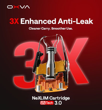 OXVA NeXLIM 2 otevřený POD systém benefity - 3x enhanced anti leak, ochrana proti protečení eliquidy při vapování