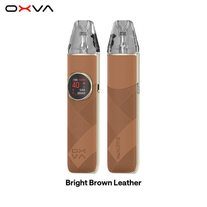 OXVA NeXLIM 2 otevřený POD systém Bright Brown Leather s baterií 2000 mAh, výkonem až 40 W, barevným displejem a rychlým USB-C nabíjením