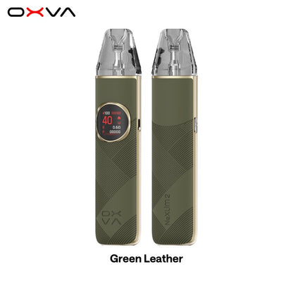 OXVA NeXLIM 2 otevřený POD systém Green Leather s baterií 2000 mAh, výkonem až 40 W, barevným displejem a rychlým USB-C nabíjením