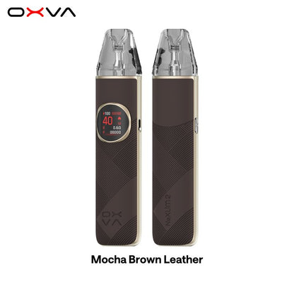 OXVA NeXLIM 2 otevřený POD systém Mocha Brown Leather s baterií 2000 mAh, výkonem až 40 W, barevným displejem a rychlým USB-C nabíjením