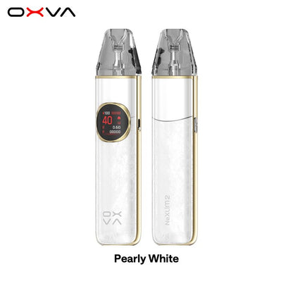 OXVA NeXLIM 2 otevřený POD systém Pearly White s baterií 2000 mAh, výkonem až 40 W, barevným displejem a rychlým USB-C nabíjením