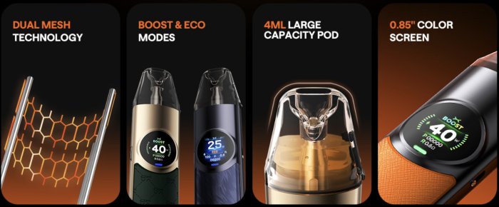 OXVA Nexlim 1500mAh Black Warrior banner s výhodami plnitelné e-cigarety pro vaping e-liquidů