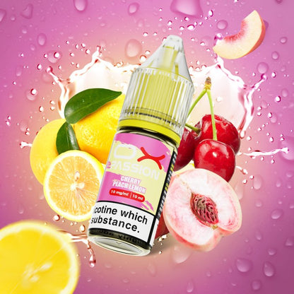 OXVA OX Passion Salts Cherry Peach Lemon e-liquid 10ml 10mg – kombinace třešně, broskve a citronu s nikotinovou solí pro POD elektronické cigarety