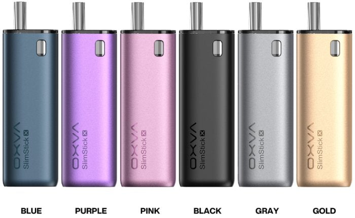 OXVA SlimStick X Pod Kit s baterií 1400 mAh, plnitelná ecigareta, porovnání všech barev