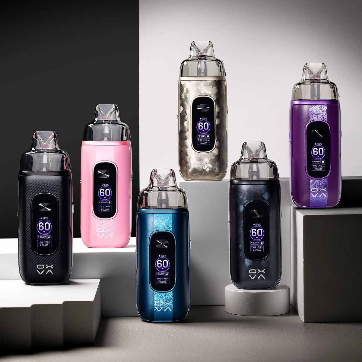 OXVA VPRIME 2 elektronická cigareta 3400 mAh – přehled barevných variant POD systému