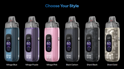 OXVA VPRIME 2 60 W – Mirage Blue, Mirage Purple, Mirage Pink, Black Carbon, Shard Black a Shard Gold