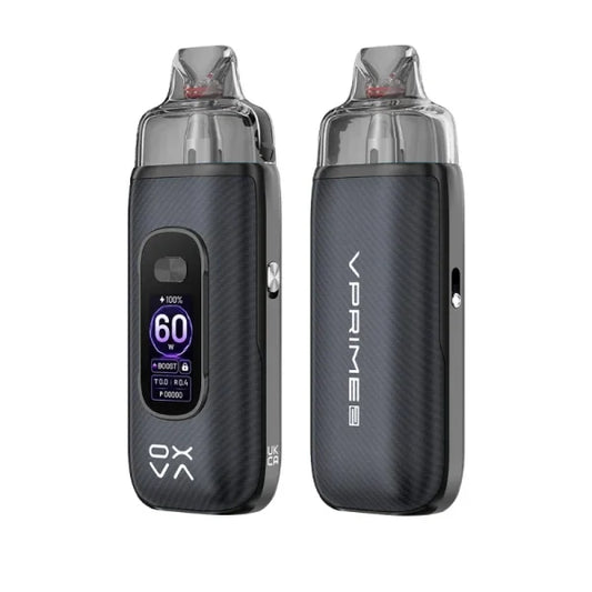 OXVA VPRIME 2 Black Carbon plnitelný vape POD s regulací výkonu a airflow