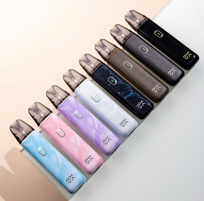 Osm barevných variant plnitelné POD e-cigarety OXVA XLIM GO LITE s cartridge pro e-liquid