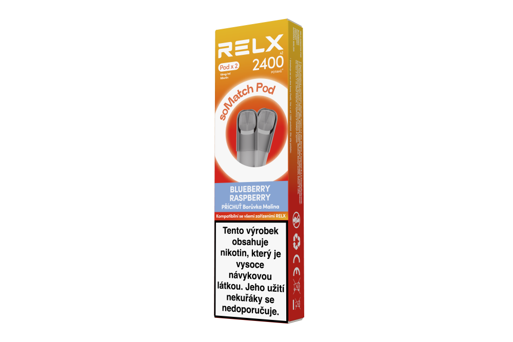 Dva předplněné PODy RELX soMatch Blueberry Raspberry po 2 ml