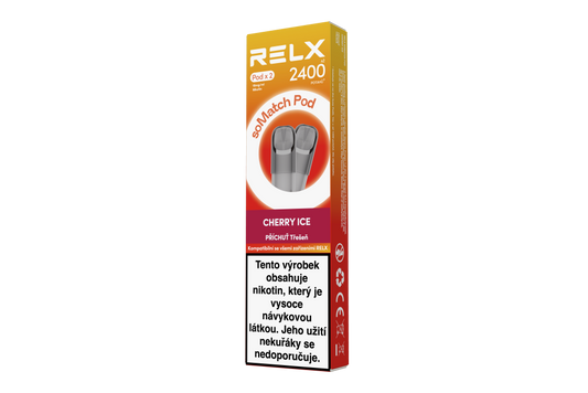 Dva předplněné PODy RELX soMatch Cherry Ice po 2 ml s nikotinem 18 mg/ml