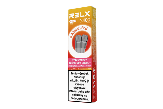 Dva předplněné PODy RELX soMatch Strawberry Raspberry Cherry po 2 ml