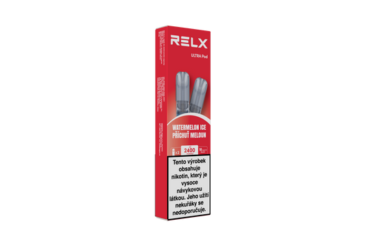 Dva předplněné PODy RELX Ultra Watermelon Ice po 2 ml s nikotinem 18 mg/ml