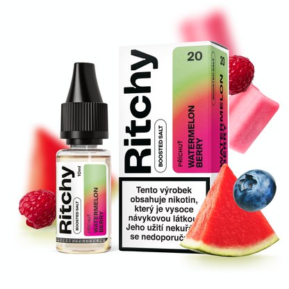Ritchy Salt Watermelon Berry 20 mg – e-liquid 10 ml s nikotinovou solí a ovocnou příchutí