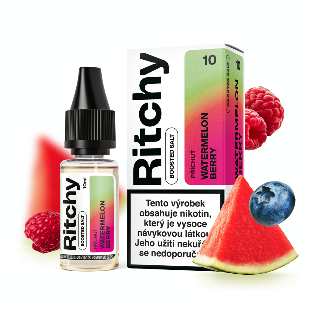 E-liquid Ritchy Salt Watermelon Berry 20 mg s vodním melounem a lesním ovocem