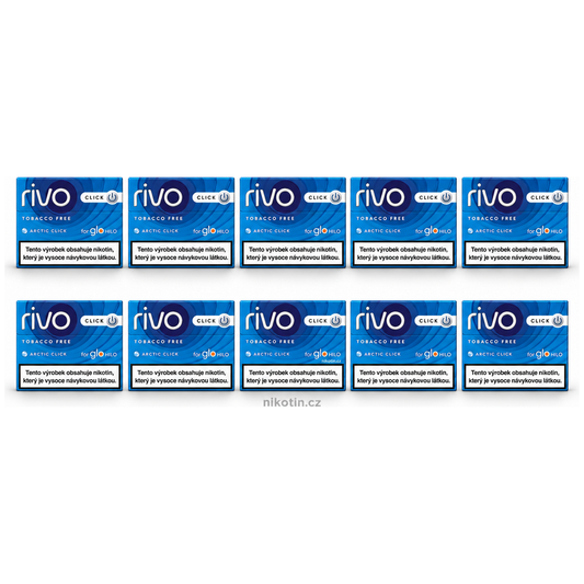 Rivo Arctic Click karton – 10 krabiček mentolových náplní pro glo HILO
