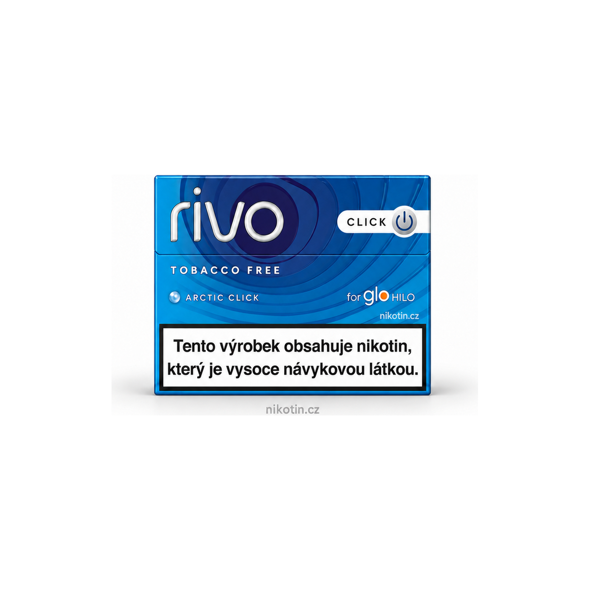 Rivo Arctic Click krabička – chladivé beztabákové náplně s mentolovou kapslí pro glo HILO