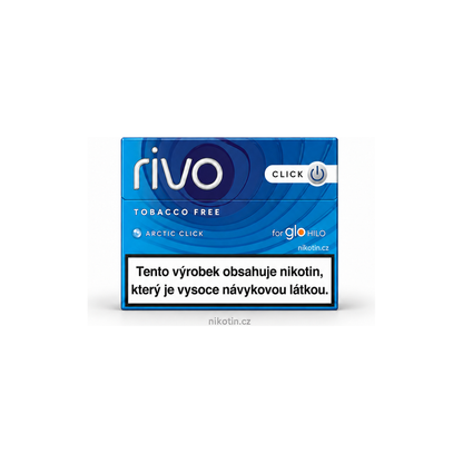 Rivo Arctic Click krabička – chladivé beztabákové náplně s mentolovou kapslí pro glo HILO