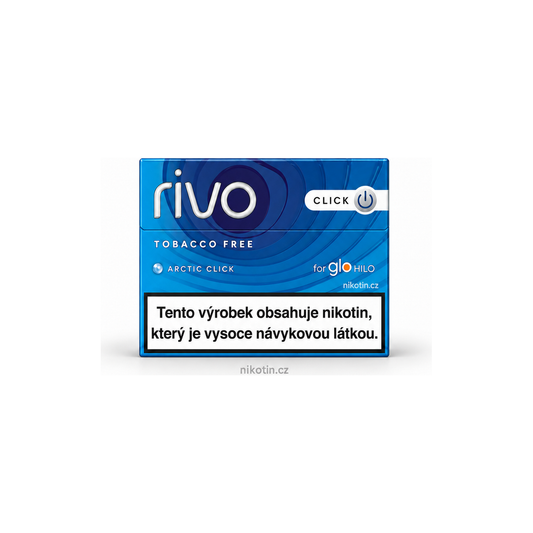 Rivo Arctic Click krabička – chladivé beztabákové náplně s mentolovou kapslí pro glo HILO