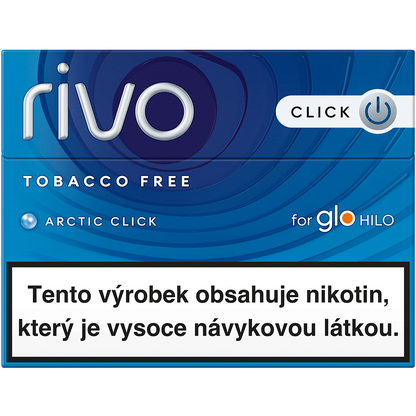 Rivo™ Arctic Click krabička – beztabákové náplně s mentolovou kapslí pro glo™ Hilo a glo™ Hilo Plus