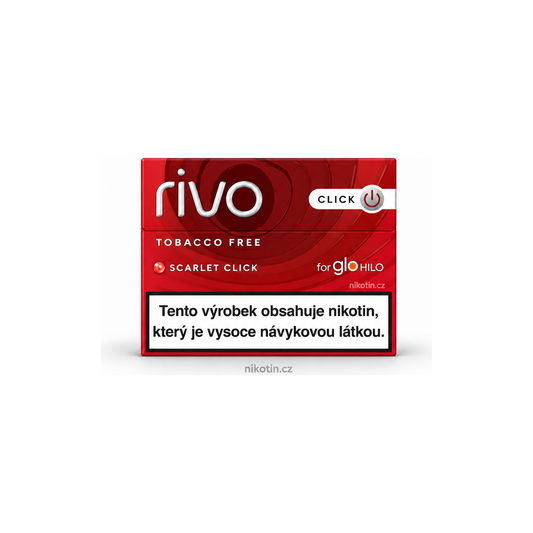 Rivo Scarlet Click krabička – beztabákové náplně s červeným ovocem a lesními plody pro glo HILO