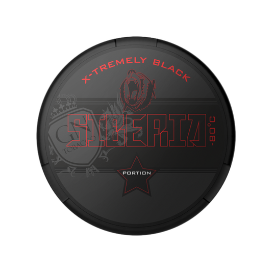 Siberia 80 °C Extremely Black – žvýkací tabák (snus) bergamot, vlhké sáčky regular