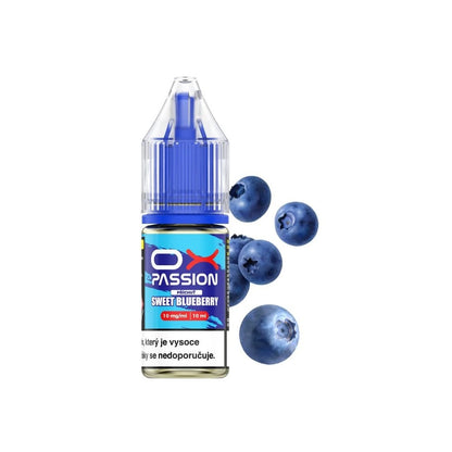 Sweet Blueberry od OXVA OX Passion Salts – borůvkový e-liquid s nikotinovou solí pro MTL vaping, POD systémy a elektronické cigarety