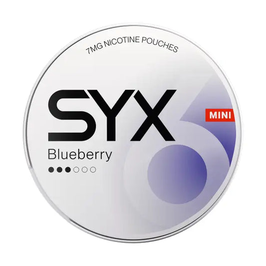 SYX Blueberry Mini nikotinové sáčky se sladkou borůvkovou příchutí, 7 mg na sáček