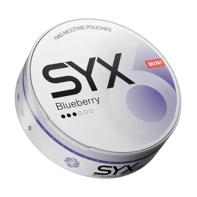 Balení SYX Blueberry Mini s 20 nikotinovými sáčky s příchutí borůvek