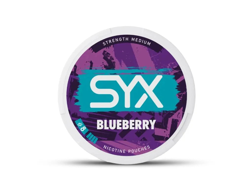 SYX Blueberry 5,6 mg nikotinové sáčky Slim s výraznou sladkou borůvkovou příchutí