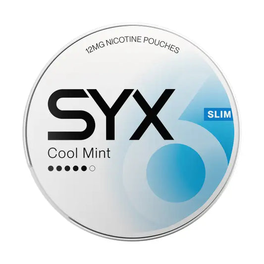 SYX Cool Mint Slim nikotinové sáčky se sladší mátovou chutí, 11,49 mg na sáček