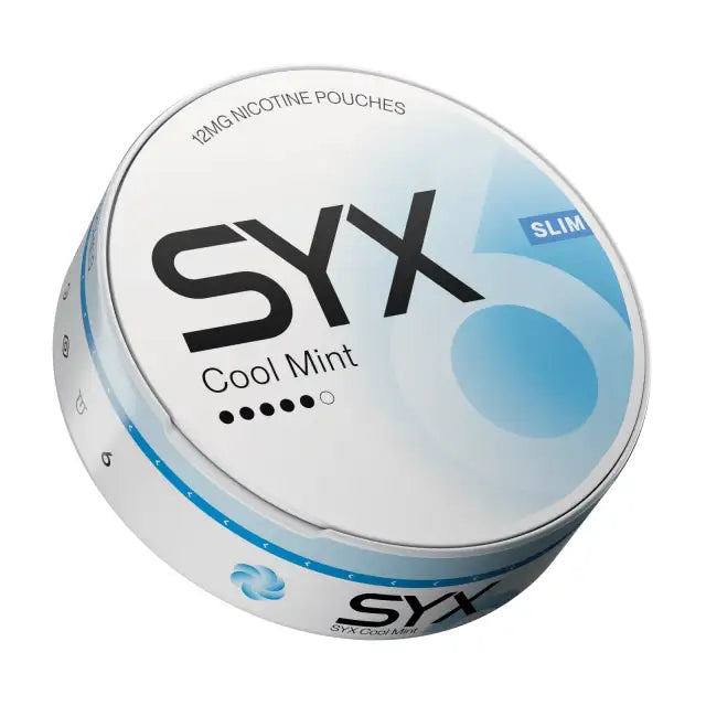 Balení SYX Cool Mint s 20 Slim nikotinovými sáčky a chladivou mátovou příchutí