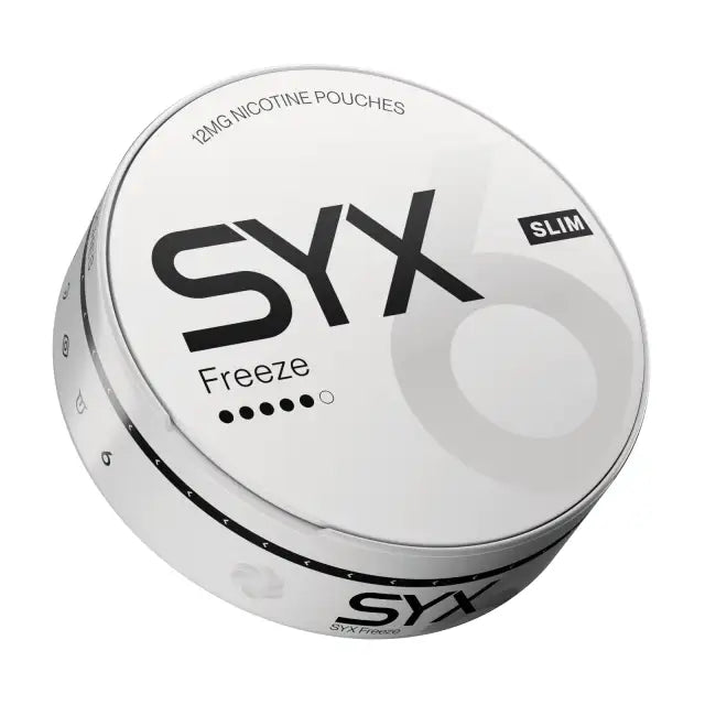 Balení SYX Freeze s 20 Slim nikotinovými sáčky a intenzivním ledovým efektem