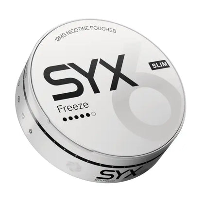 Balení SYX Freeze s 20 Slim nikotinovými sáčky a intenzivním ledovým efektem