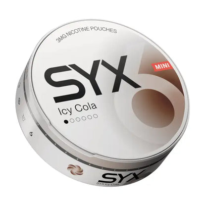 Balení SYX Icy Cola Mini s 20 nikotinovými sáčky s chladivou kolovou příchutí