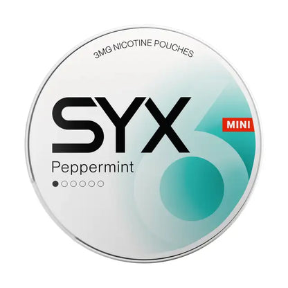 SYX Peppermint Mini nikotinové sáčky s chutí máty peprné, 3 mg na sáček