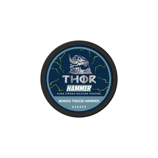 nikotinové sáčky Thor Nordic Freeze Hammer s mátou, 12 mg nikotinu, slim formát, 20 ks v balení