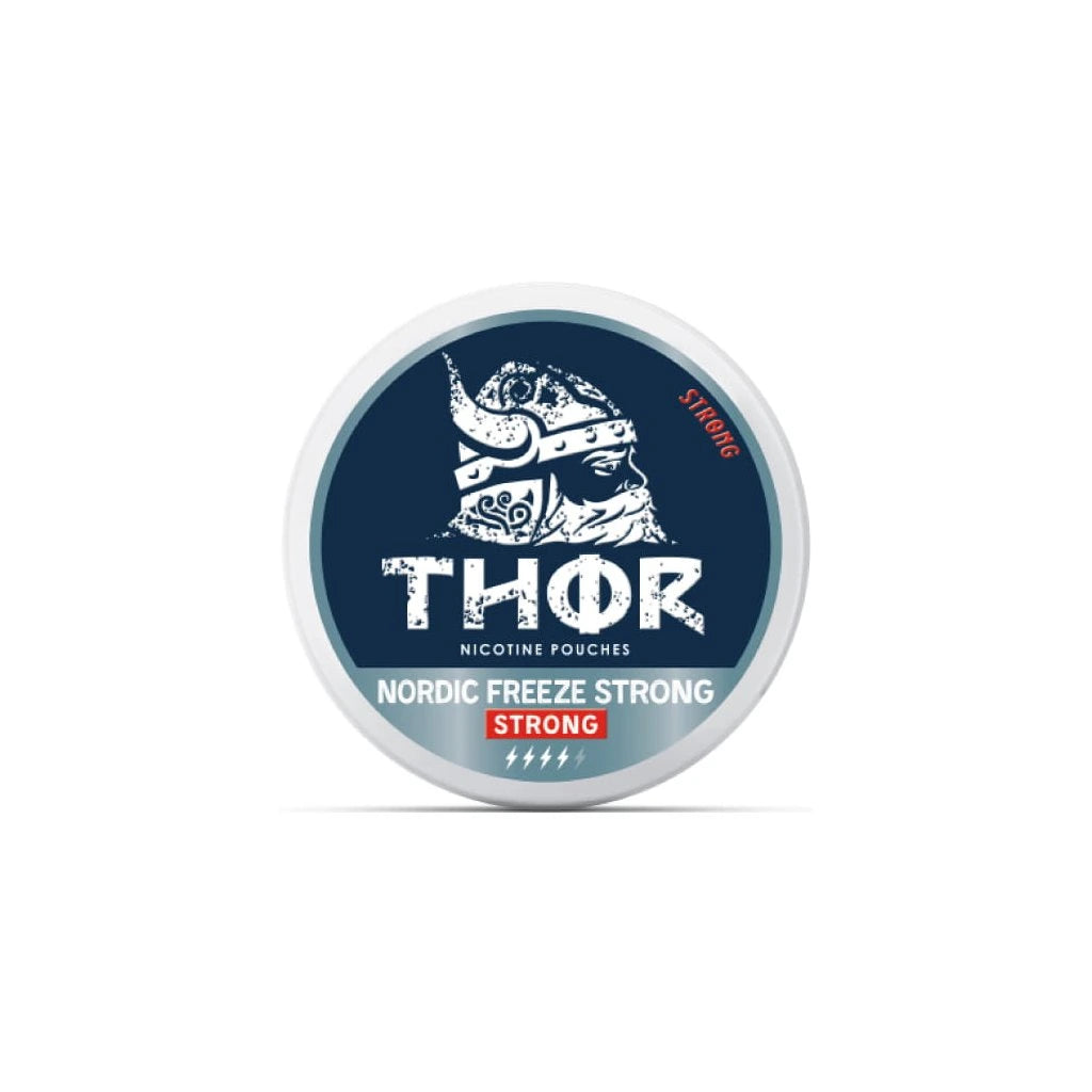 nikotinové sáčky Thor Nordic Freeze Strong s mátou, 9,5 mg nikotinu, slim formát, 20 ks v balení