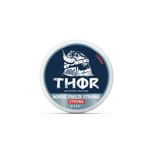 nikotinové sáčky Thor Nordic Freeze Strong s mátou, 9,5 mg nikotinu, slim formát, 20 ks v balení