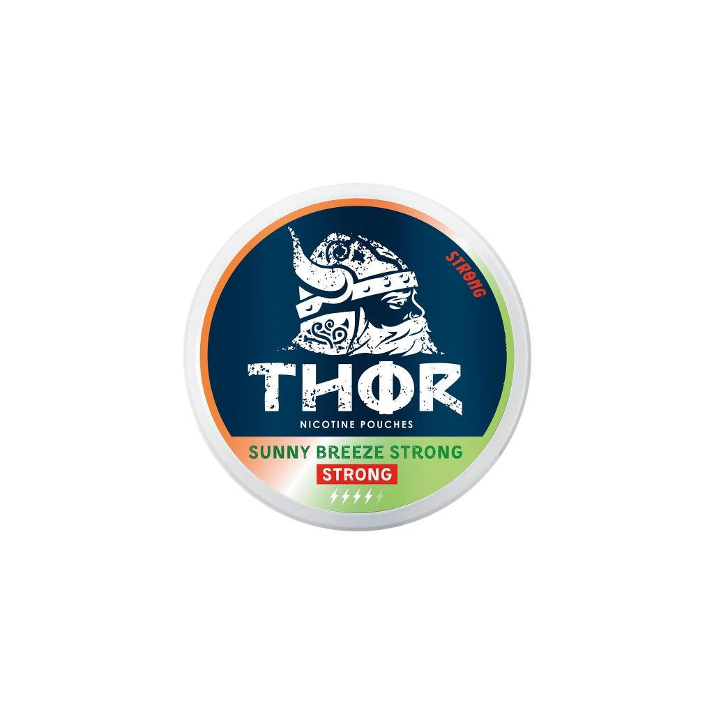 nikotinové sáčky Thor Sunny Breeze Strong s chutí meloun, 9,5 mg nikotinu, slim formát, 20 ks v balení