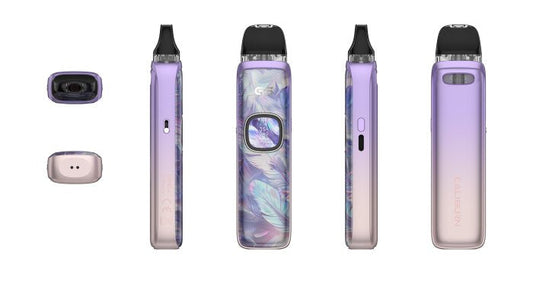 Uwell Caliburn G5 plnitelná e-cigareta 1600 mAh v designu Aurora Feathers, pod systém vape zařízení