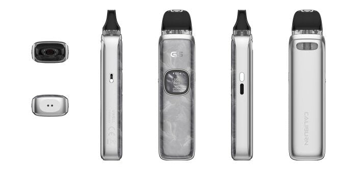Uwell Caliburn G5 Silver Marble pod systém 1600 mAh s mramorovaným stříbrným designem