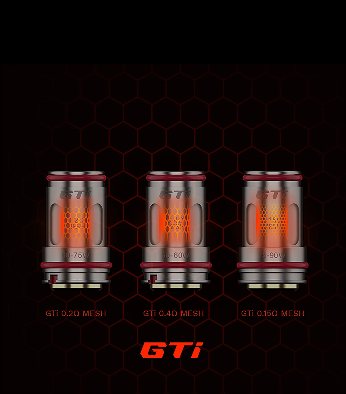Porovnání žhavicích hlav Vaporesso GTi Mesh 0,15, 0,2 a 0,4 ohm s doporučeným výkonem pro DL vaping