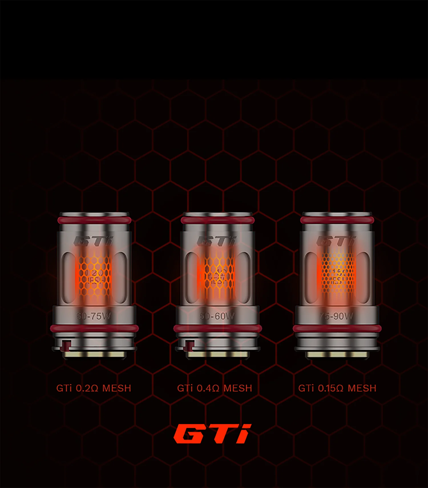Porovnání žhavicích hlav Vaporesso GTi Mesh 0,15, 0,2 a 0,4 ohm s doporučeným výkonem pro DL vaping
