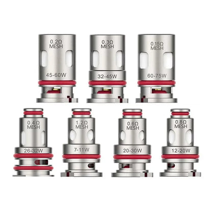 Přehled náhradních žhavicích hlav Vaporesso GTX Mesh s odpory pro MTL, RDL a DL vapování