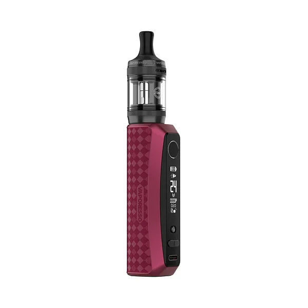 Červený Vaporesso GTX ONE PRO vape kit s regulovatelným výkonem až 40 W